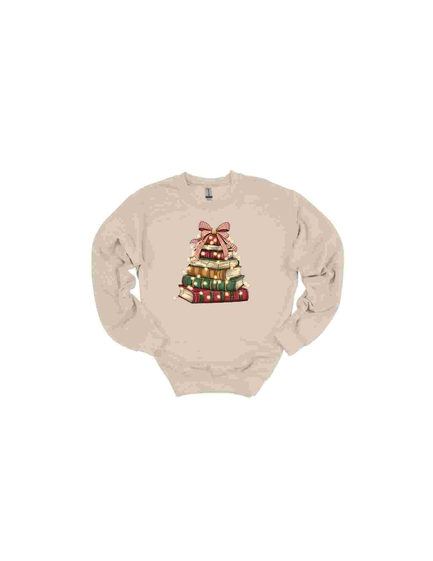 Book Stack Tree Crewneck