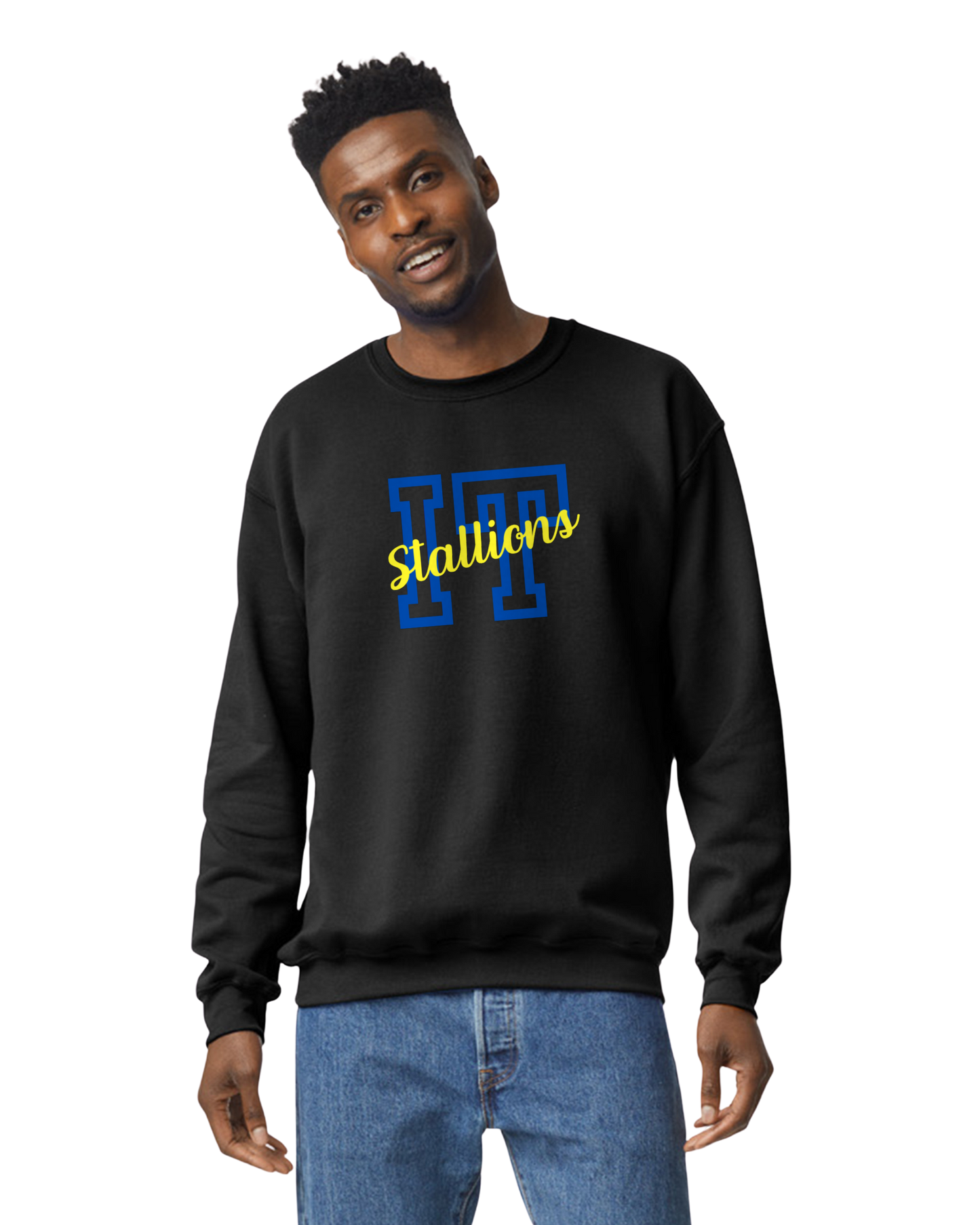 Block Black Crewneck