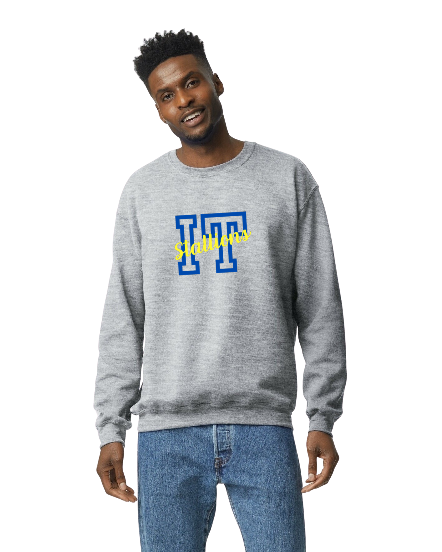 Block Light Gray Crewneck