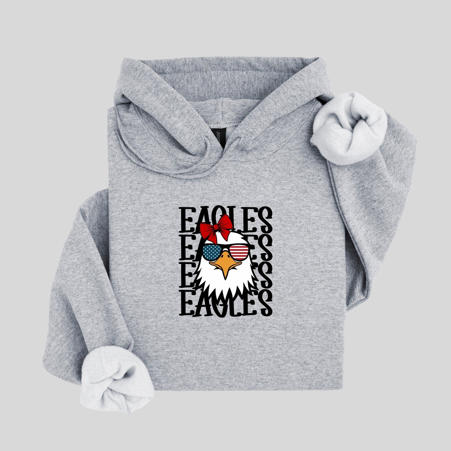 Stacked Eagle with bow Hoodie