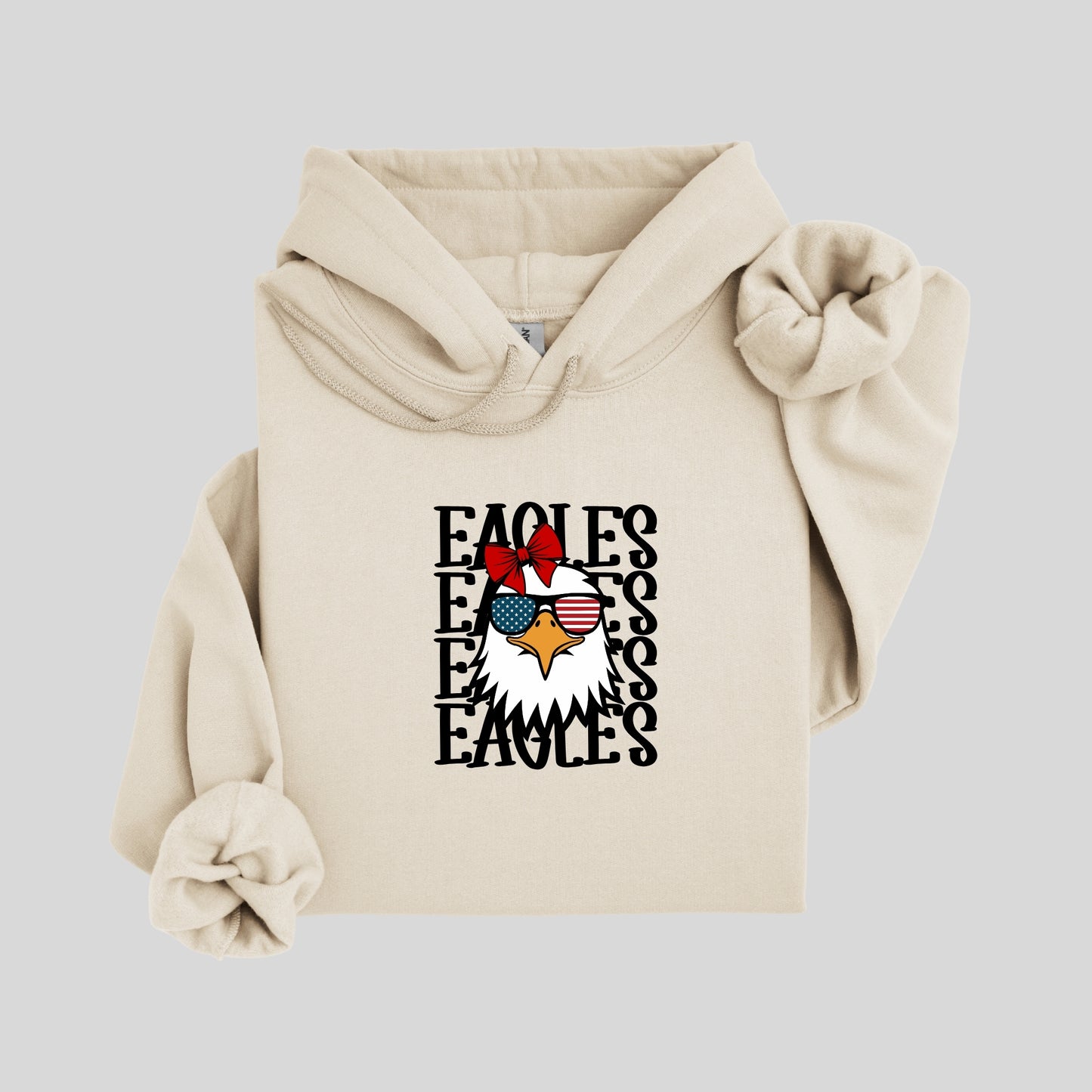 Stacked Eagle with bow Hoodie