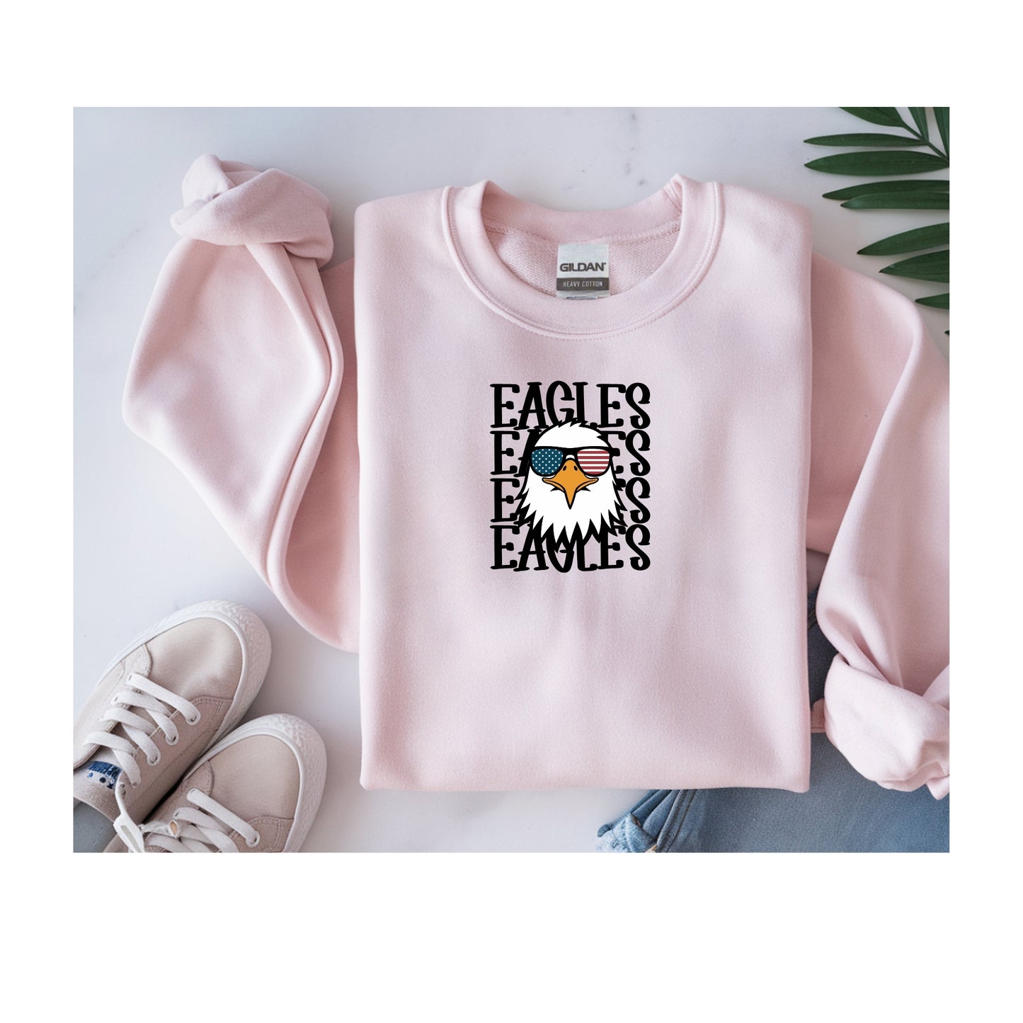 Stacked Eagle Crewneck