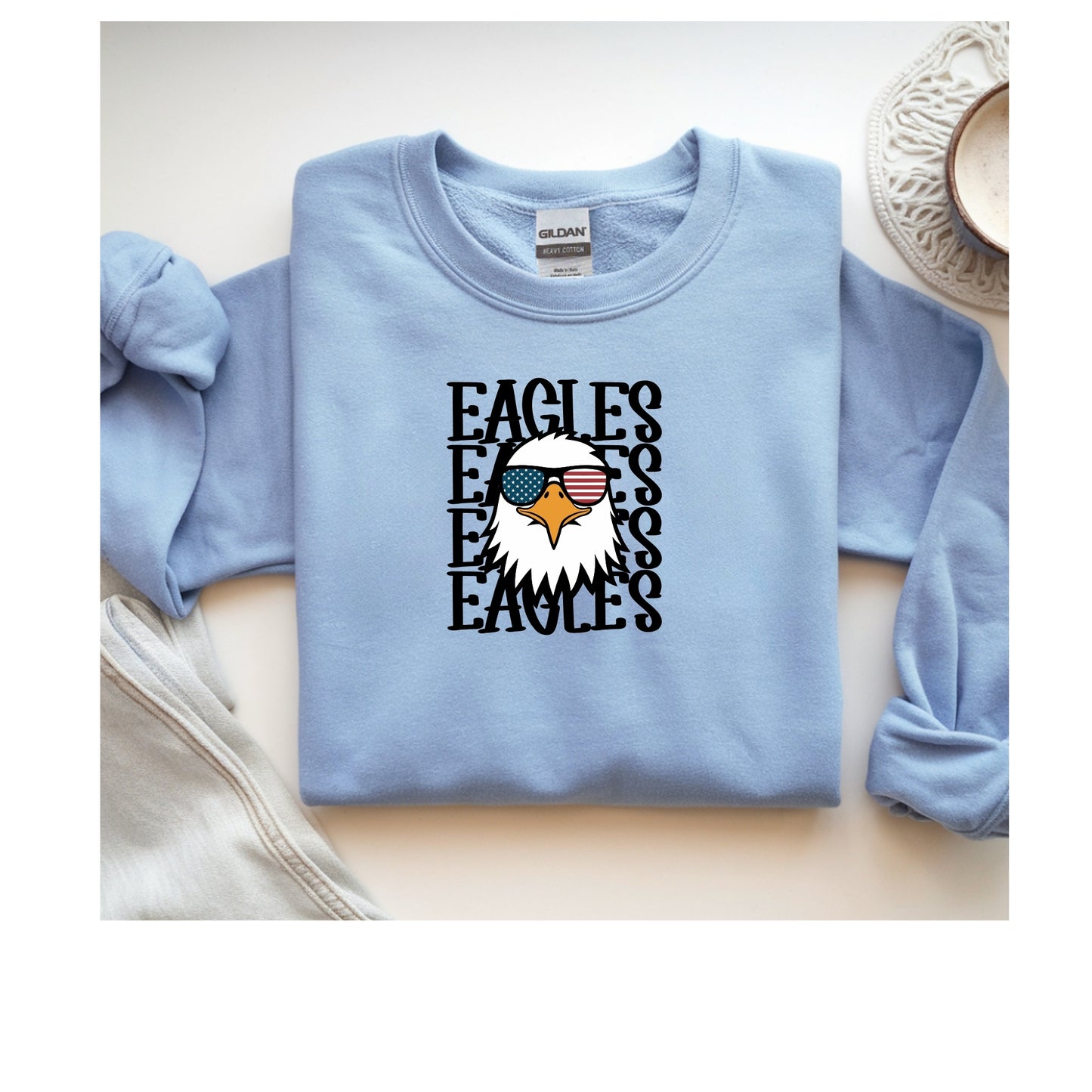 Stacked Eagle Crewneck