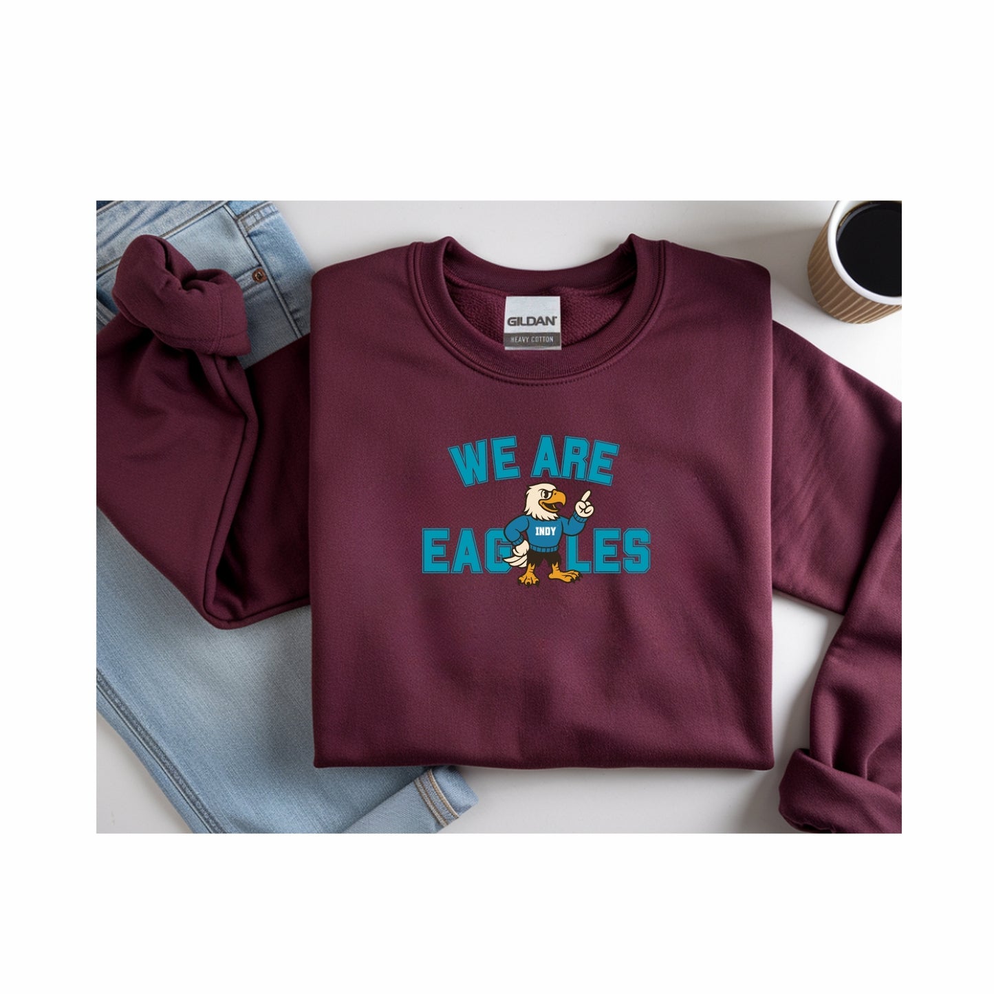 We are Eagles front and back Crewneck (English)