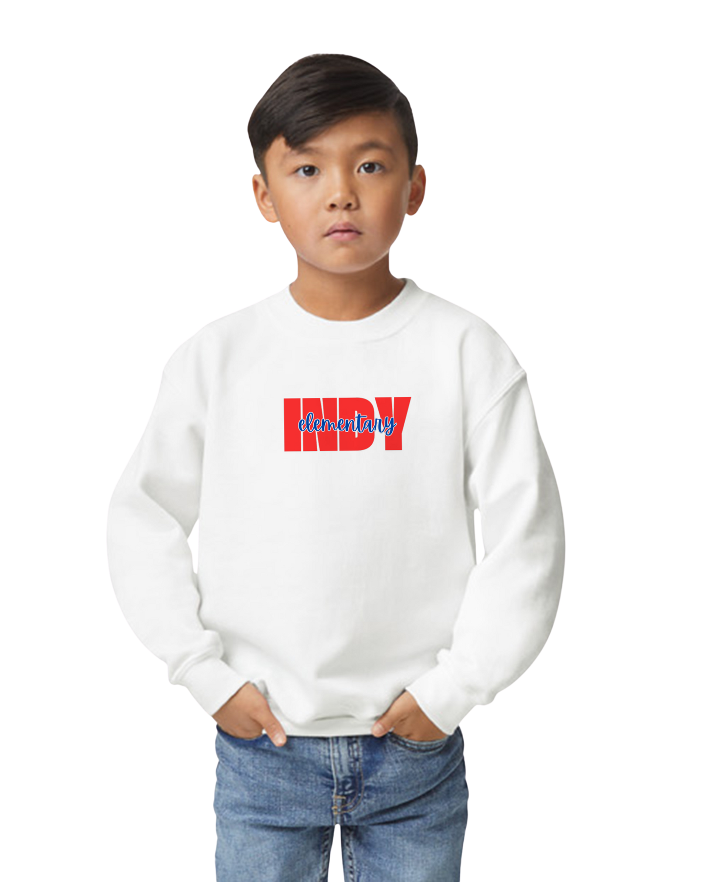 Youth Indy White Sweatshirt