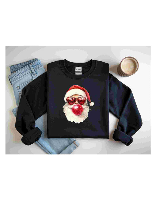 Santa Blowing Bubble Crewneck