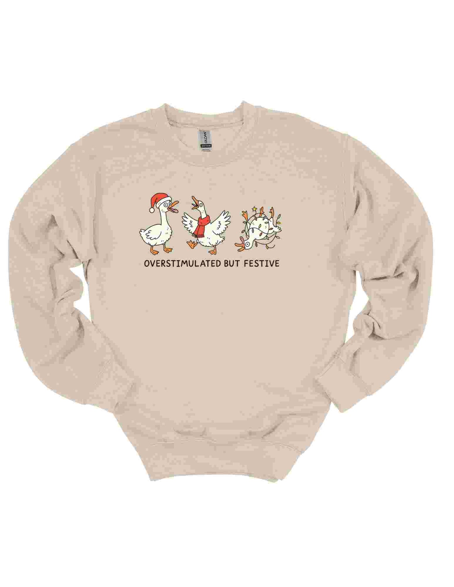 Overstimulated But Festive Crewneck
