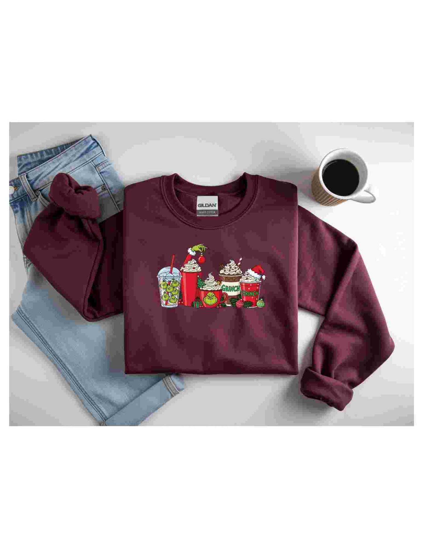 Grinch Cups Crewneck