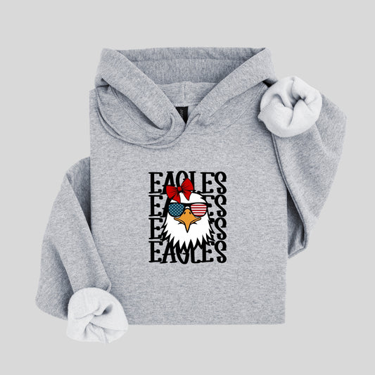 Stacked Eagle with bow Hoodie