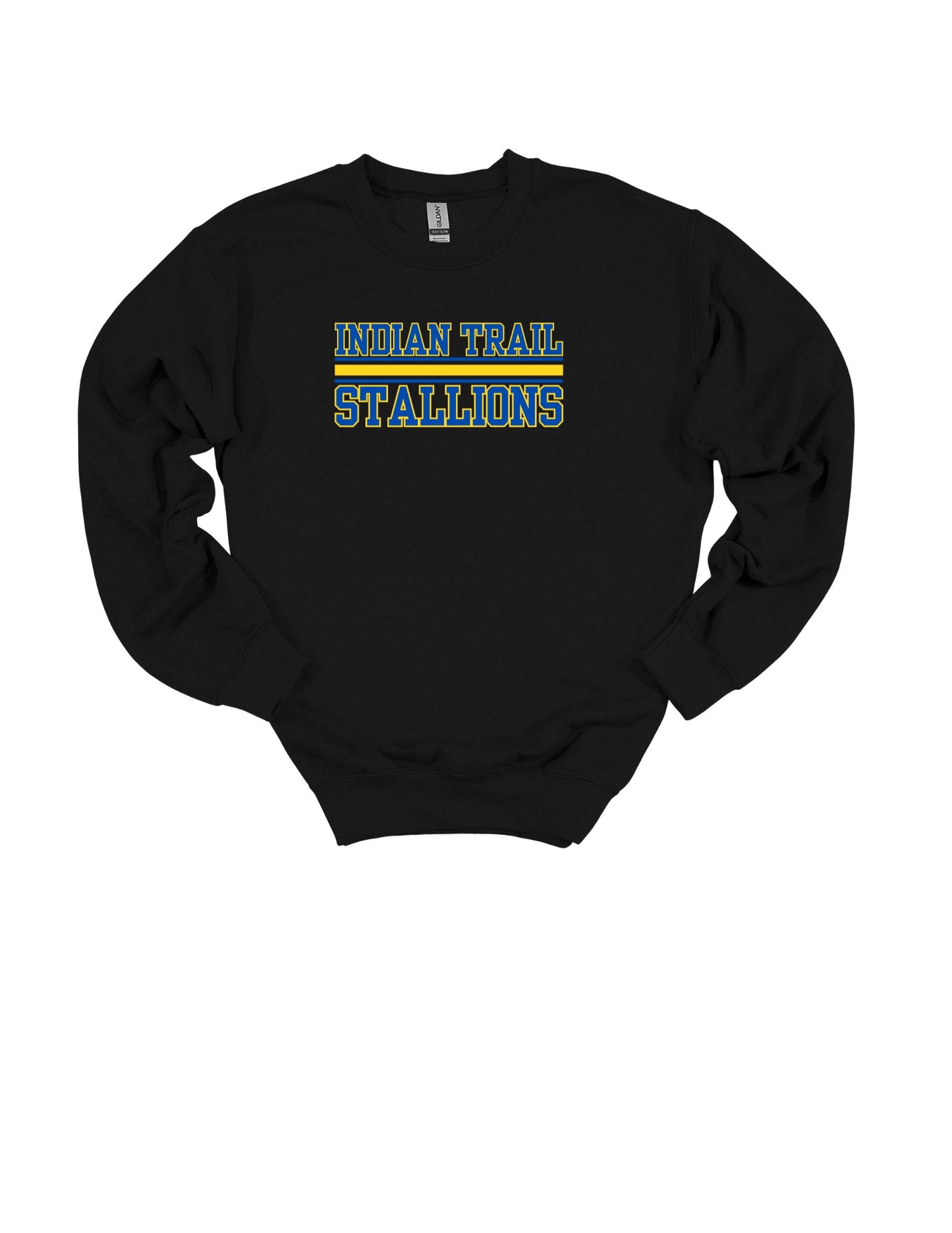 Indian Trail Blue Varsity Letters Crewneck